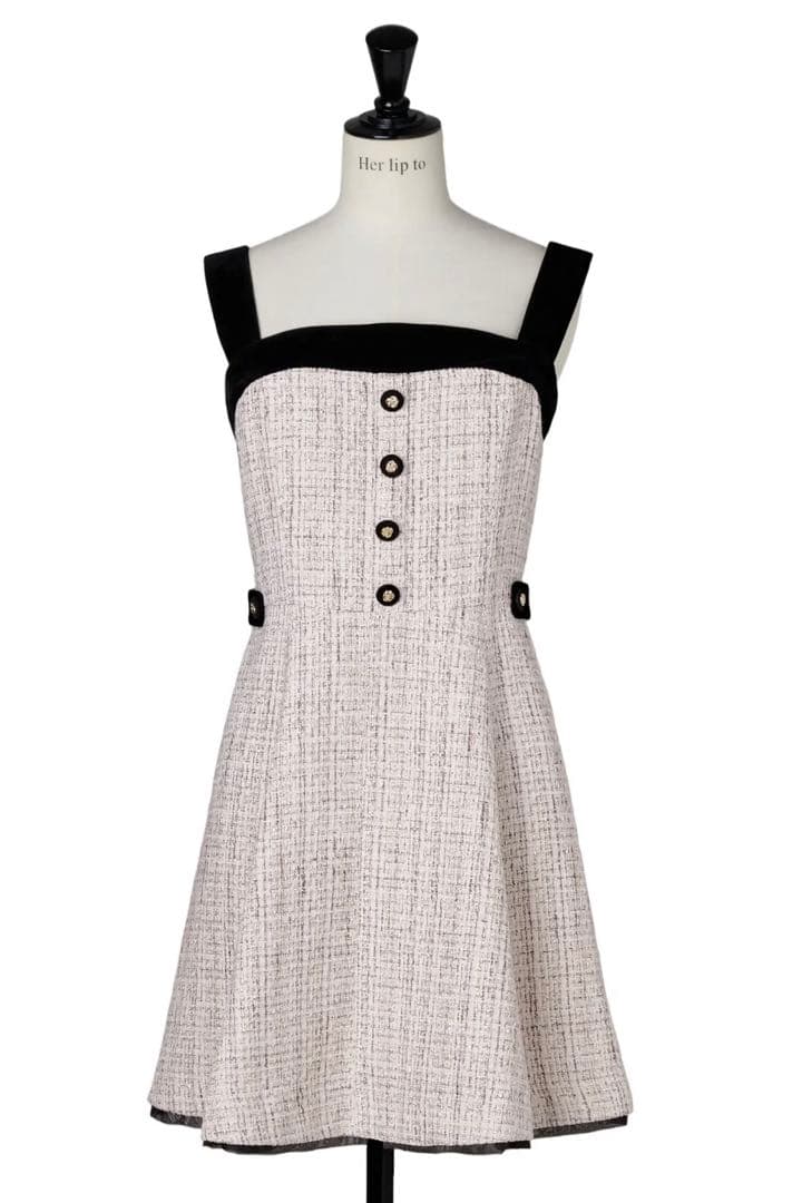 ワンピース Herlipto Margaux Tweed Mini Dress M