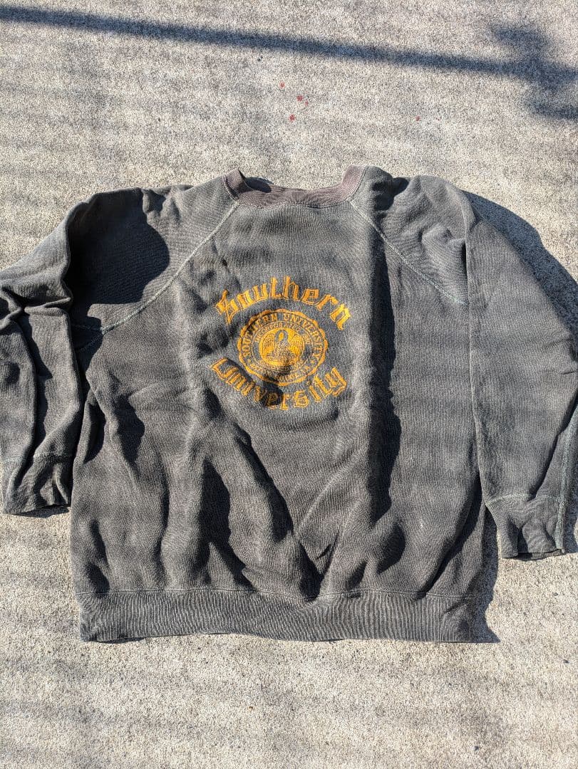 ビンテージスエット4本針 カレッジ 60年代 ブラックフェード