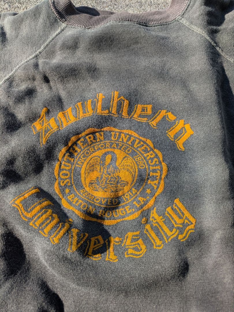 ビンテージスエット4本針 カレッジ 60年代 ブラックフェード