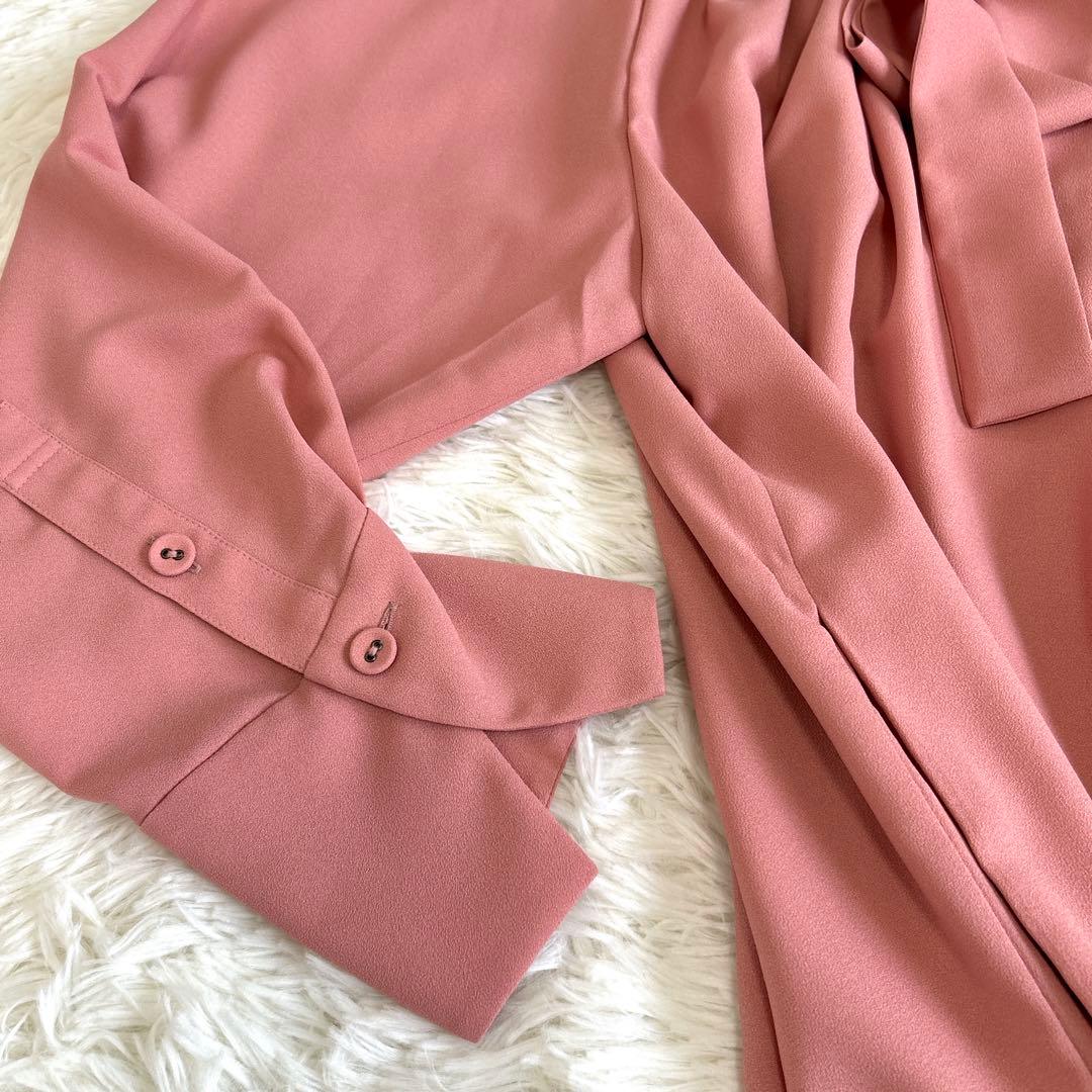 ✨美品✨定価4.6万 アドーア ボウタイシャツワンピース マキシ丈 近年