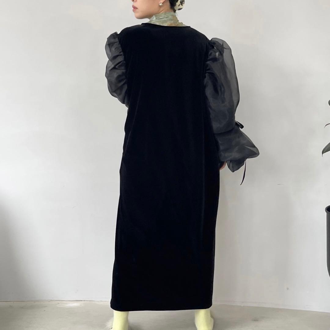 人気完売✨SANSeLF サンセルフ シースルーボリュームパフドレス ゆったり