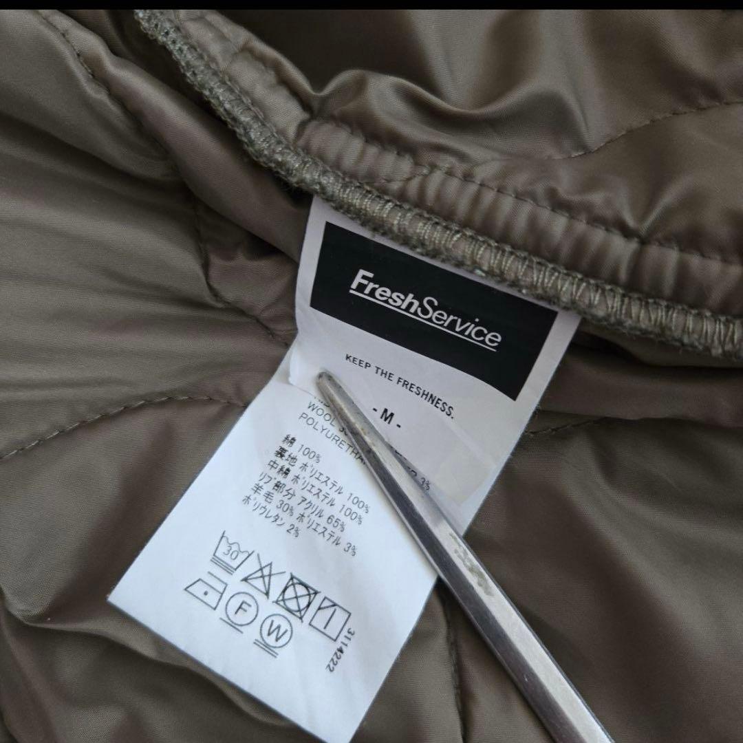 パ*ス様 FreshService キルティングボンバー オリーブグリーン