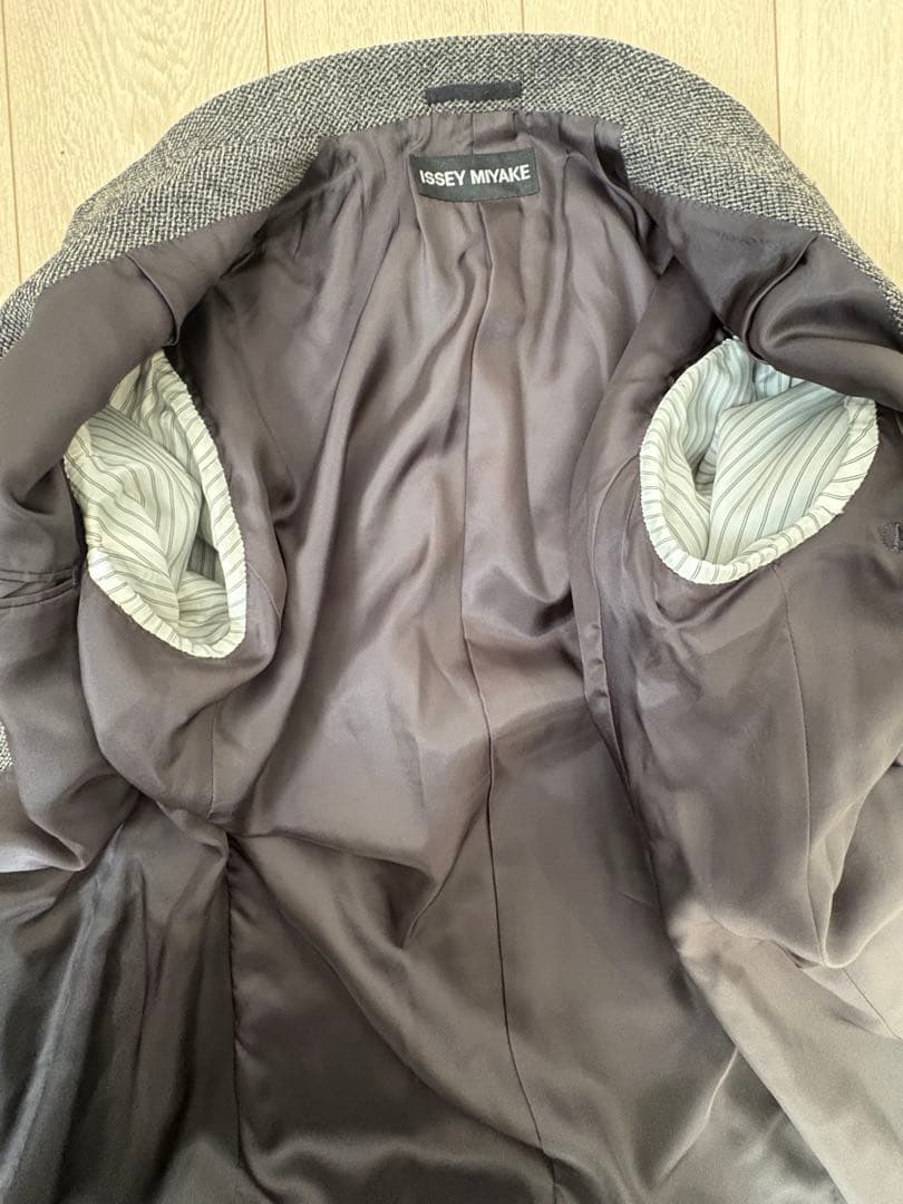 ジャケット・アウター ISSEY MIYAKE band collar jacket 3 gray