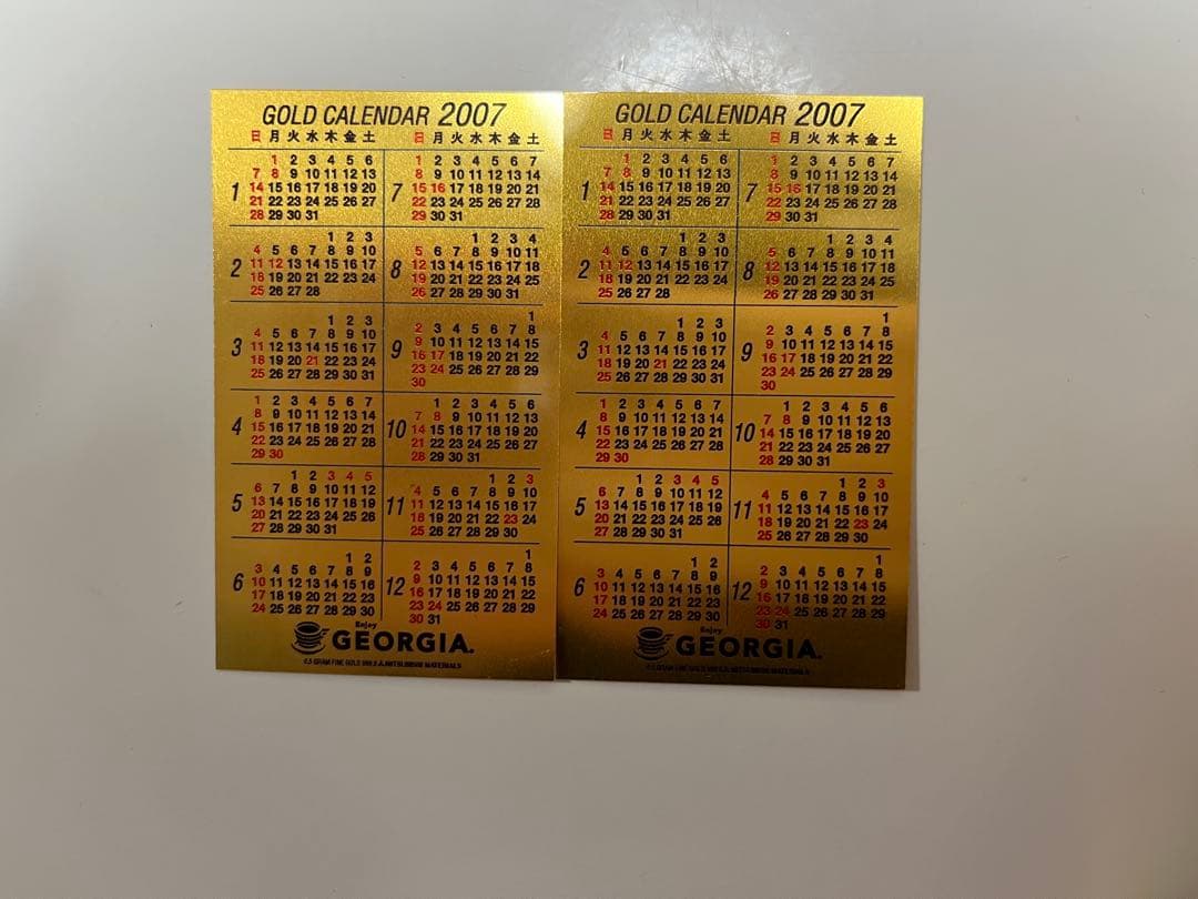 IA 2007年 純金名刺2枚