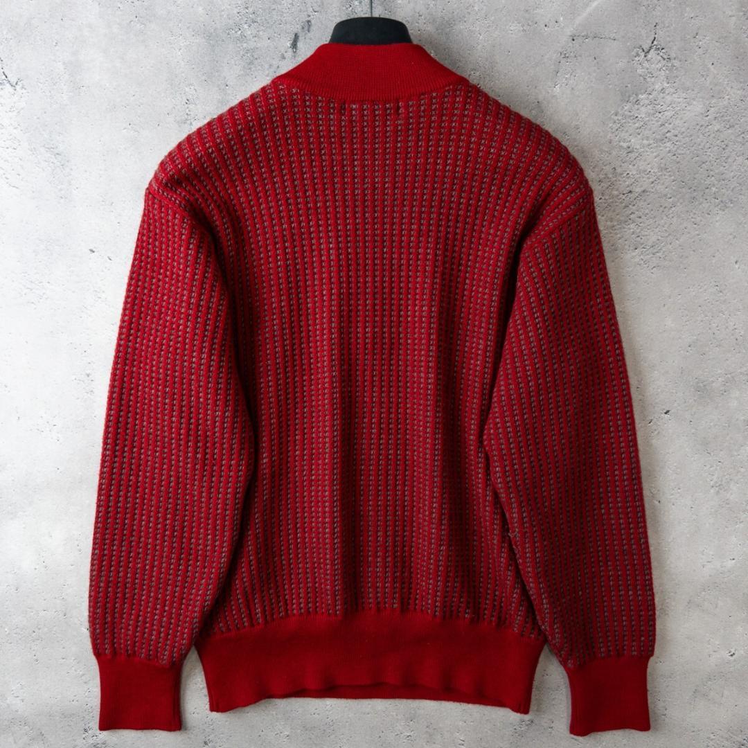 ブラック&ホワイト 裏地付き ハーフジップ ニット セーター メンズ M ゴルフ