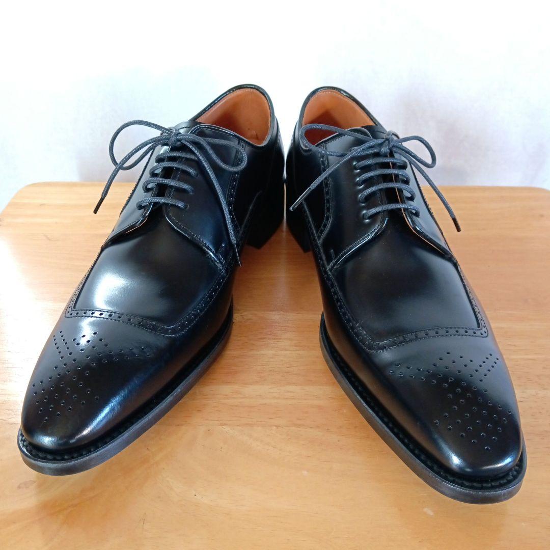 極美品◆REGAL リーガル 319R メダリオン ブラック レザー 25cm