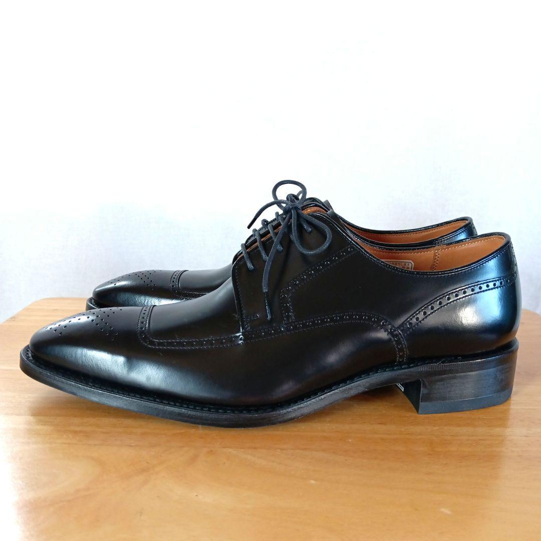 極美品◆REGAL リーガル 319R メダリオン ブラック レザー 25cm