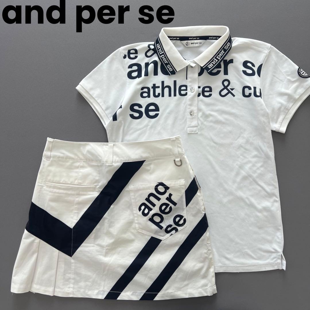 and per se アンパスィ　セットアップ　ロゴ　レディース　ゴルフ　LM