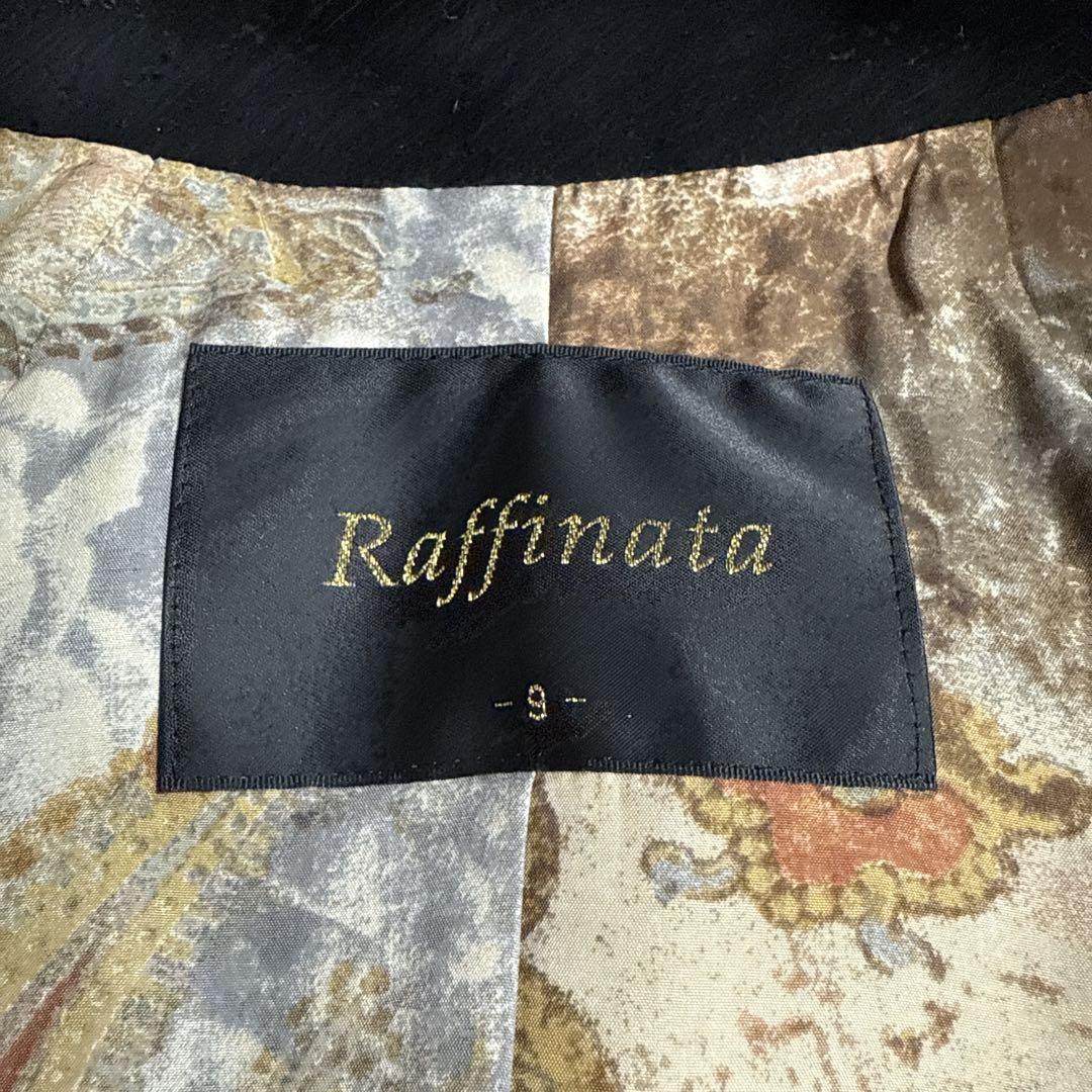 【美品】ラフィアーナ スーリーアルパカ ミンク ファーコート ブラック 9AR