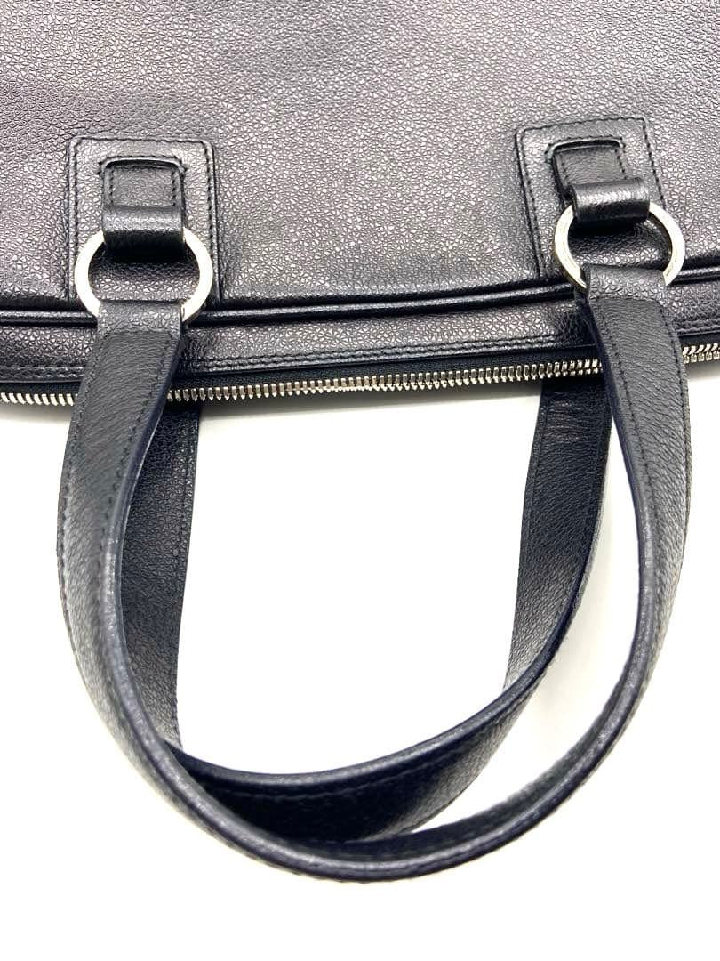 【美品】BVLGARIブルガリレザー 2WAY ショルダーバッグブラックA4可