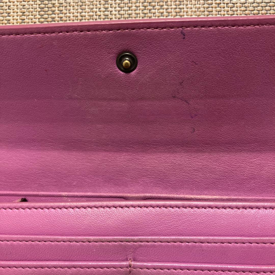 BOTTEGA VENETA ピンク長財布