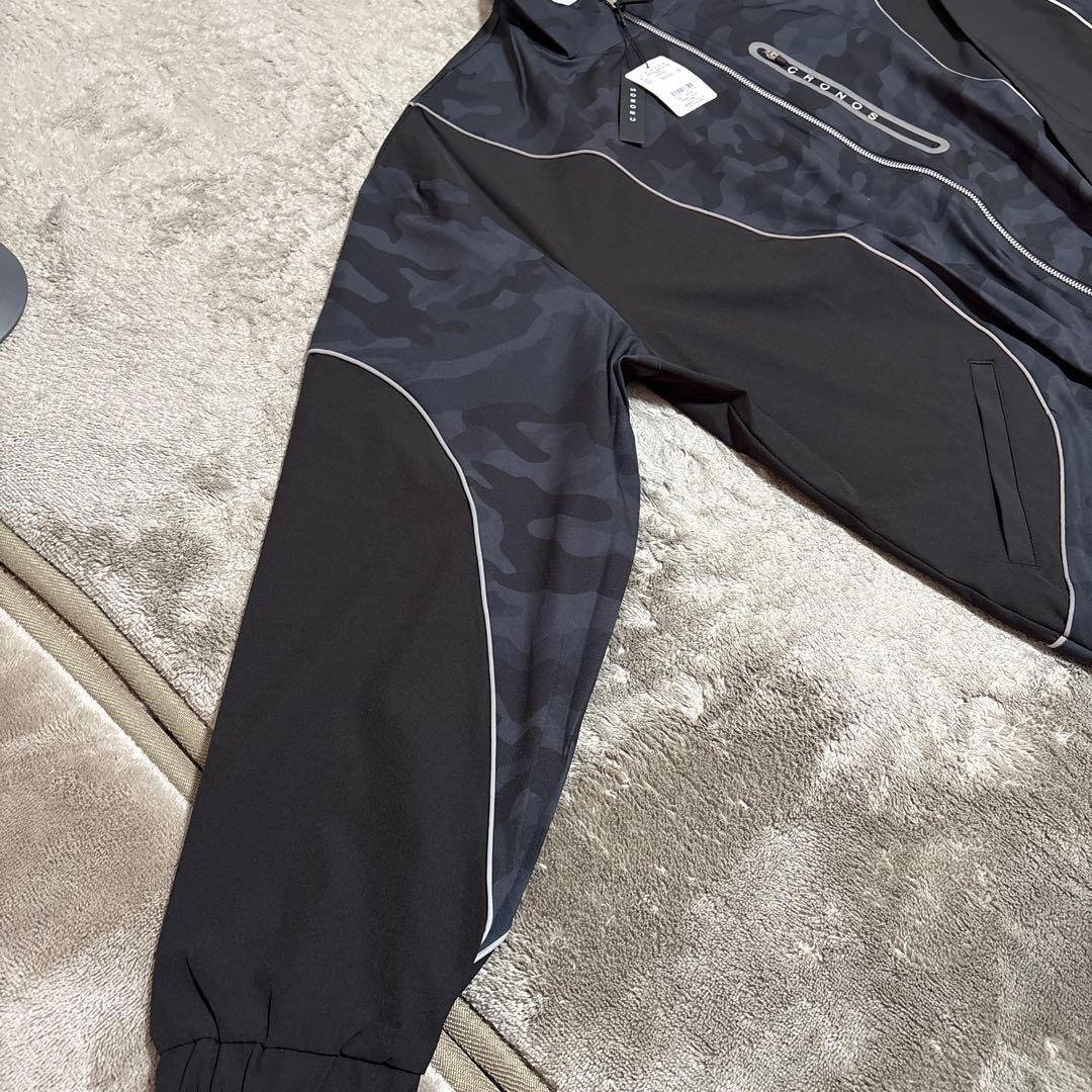 CRONOS ブラックカモ ナイロンジャケット XL