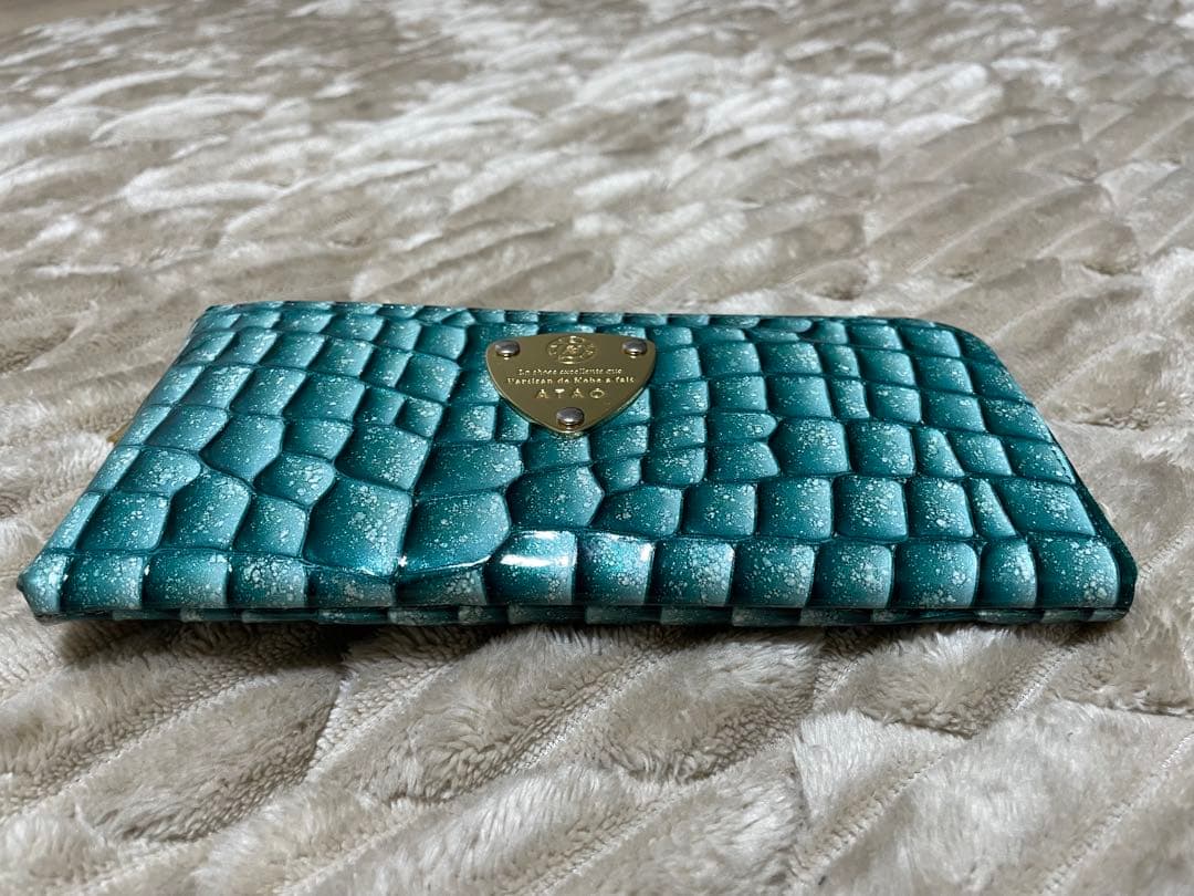 ATAO クラリティ エバーグリーン クロコダイル風　長財布