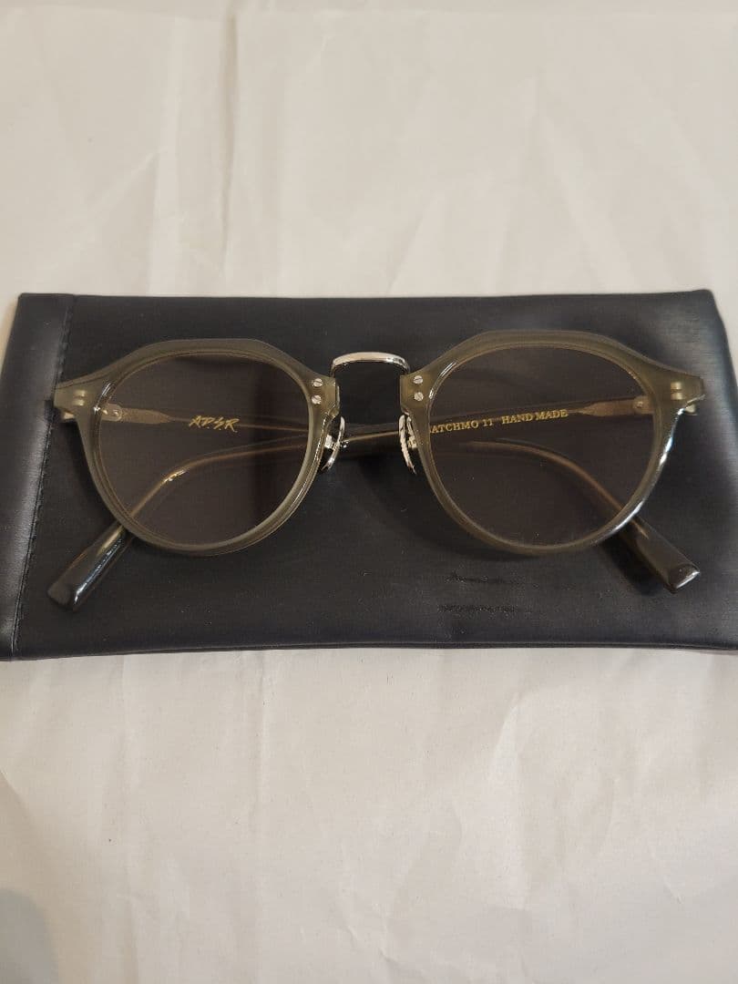 A.D.S.R. SATCHMO 11 カーキ/シルバーフレーム ブラウンレンズ