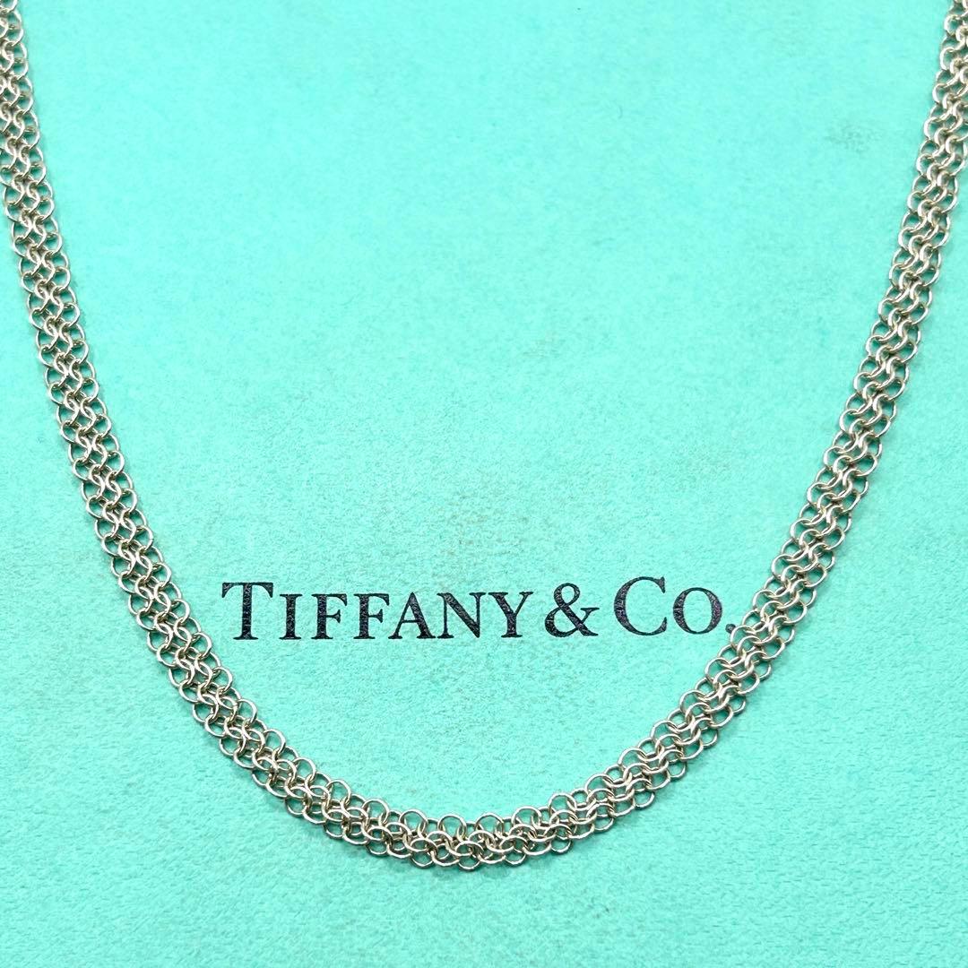希少　ティファニー　メッシュ　チェーンのみ　ネックレス　シルバー　約67cm
