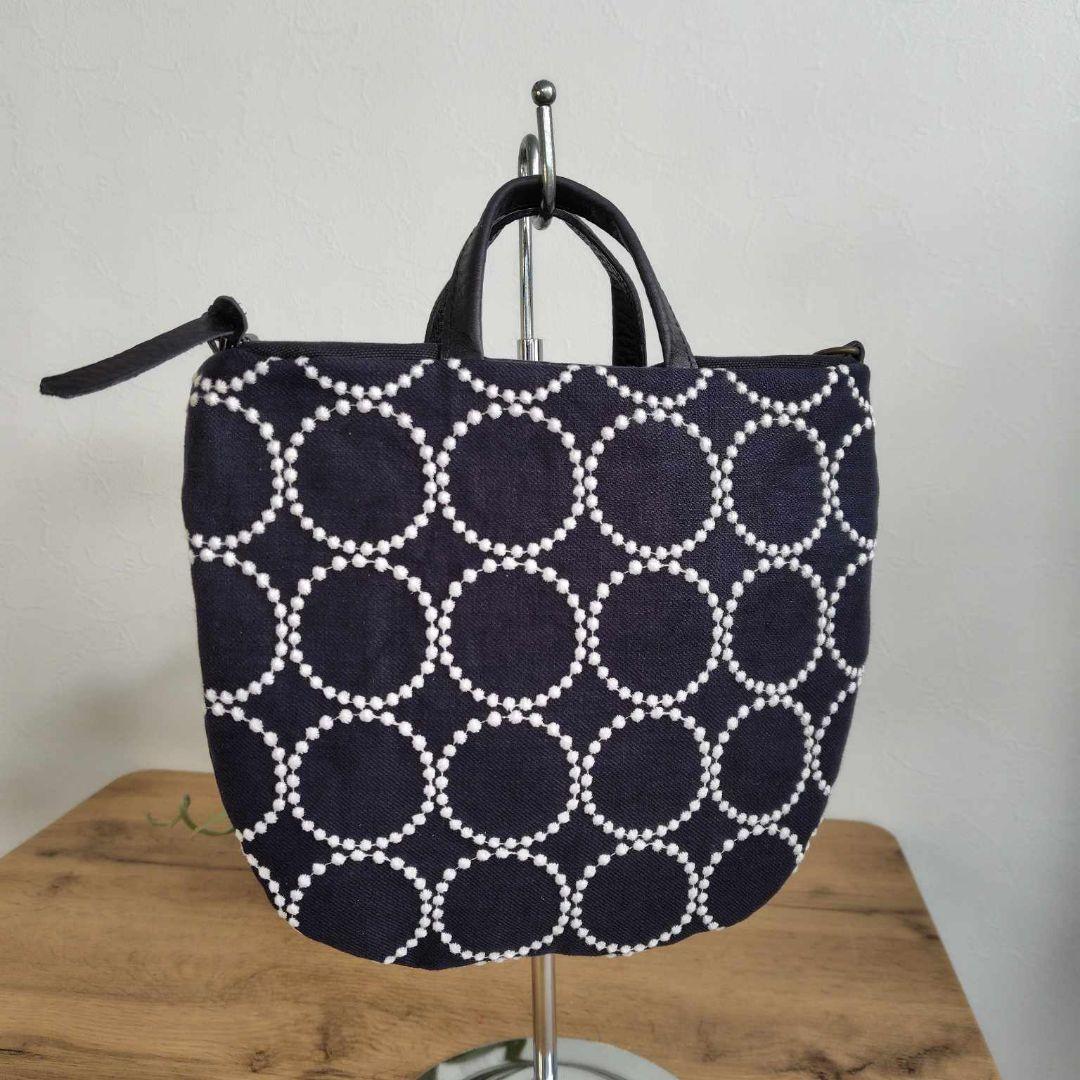 NEW！ミナペルホネン/tambourineタンバリンネイビーロングミニラウンド