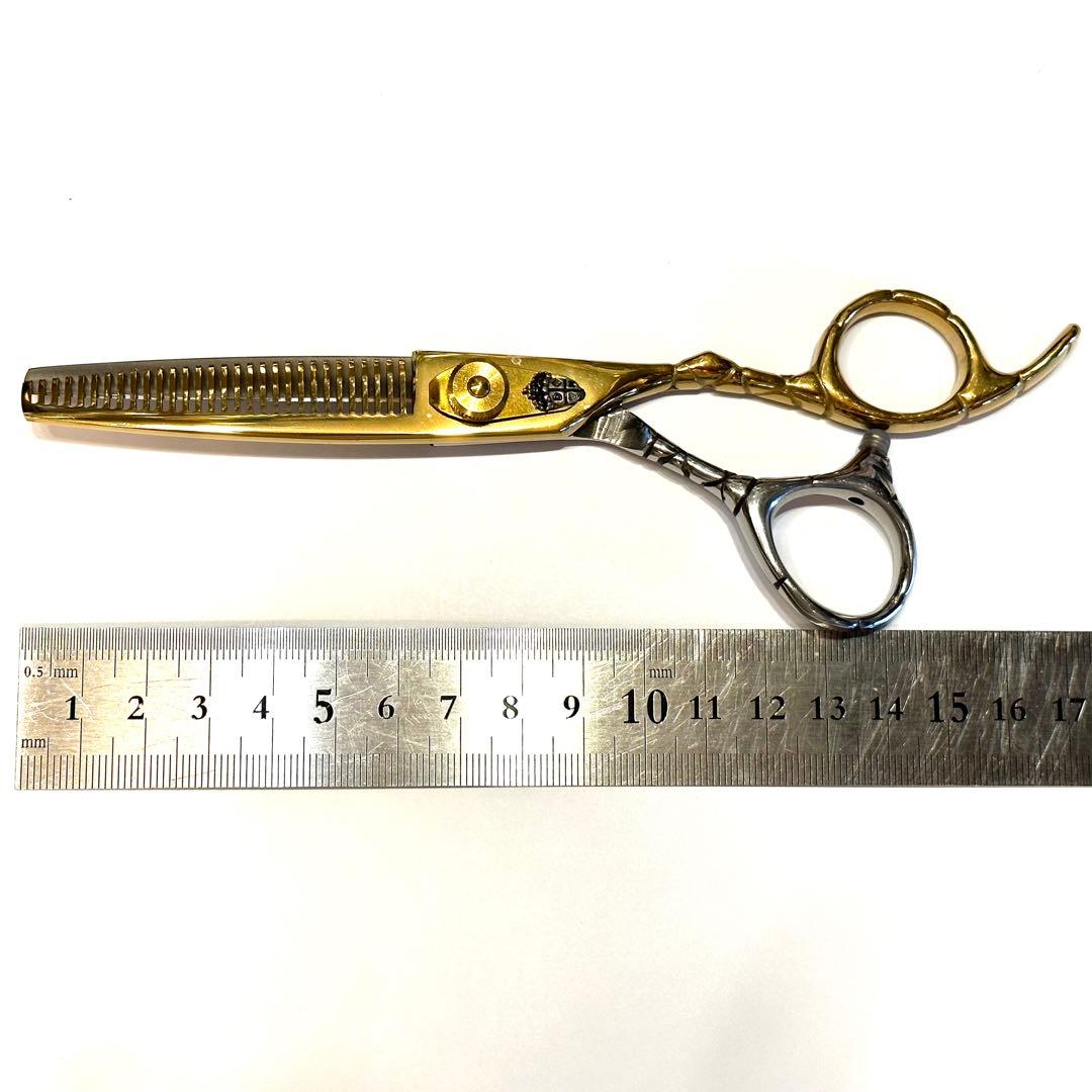 新品 6インチ シザー セット 板バネ ゴールドシルバー 理容 美容 鋏 シザー