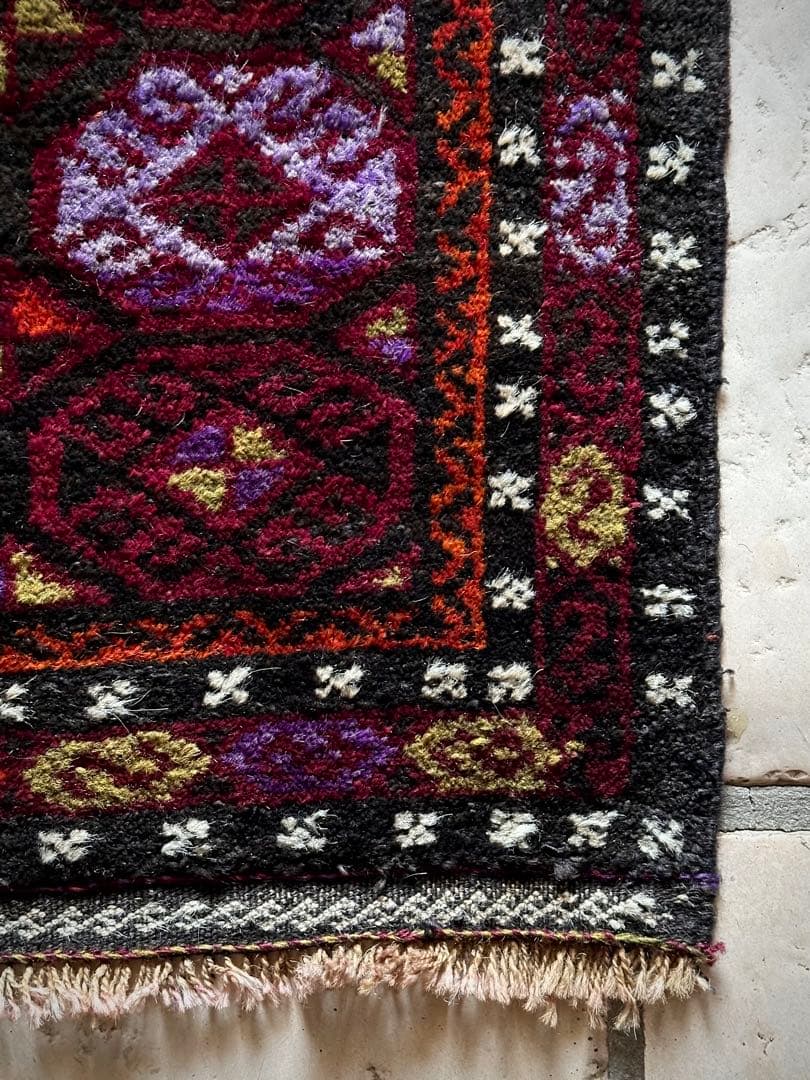 トライバルラグ　ヴィンテージラグ　バルーチ族　アフガンラグ　プリミティブアート