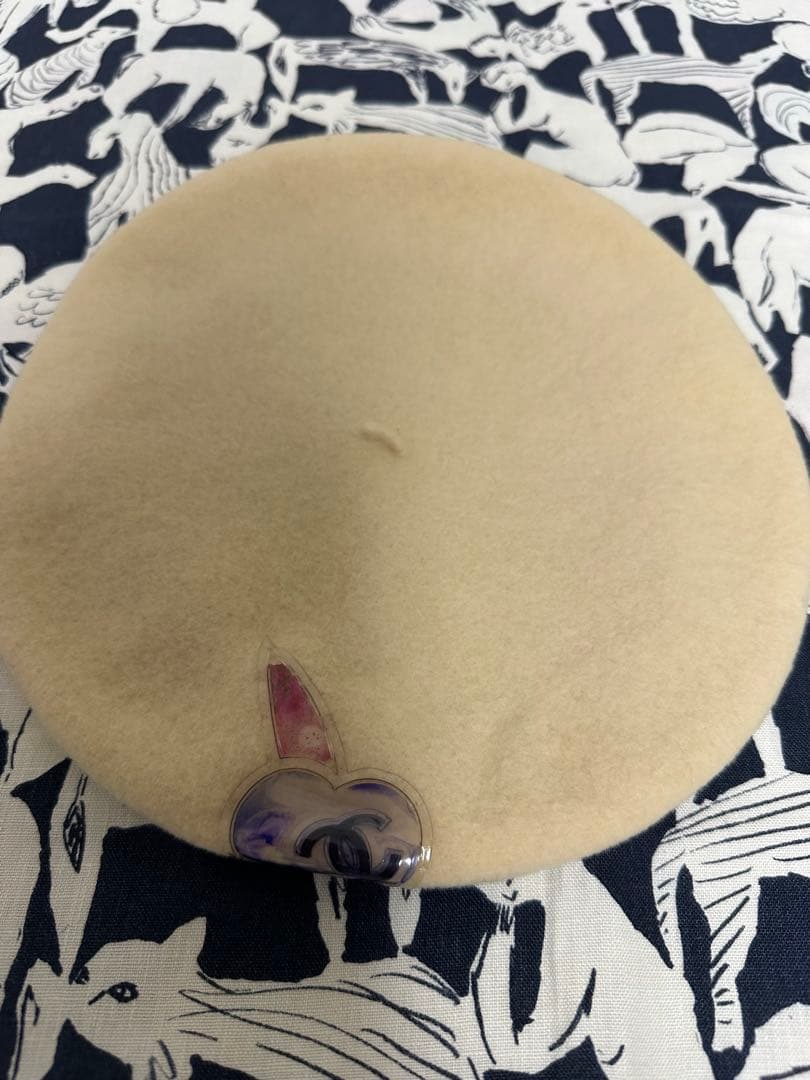 値下げ‼️CHANELシャネルベレー帽クリーム色