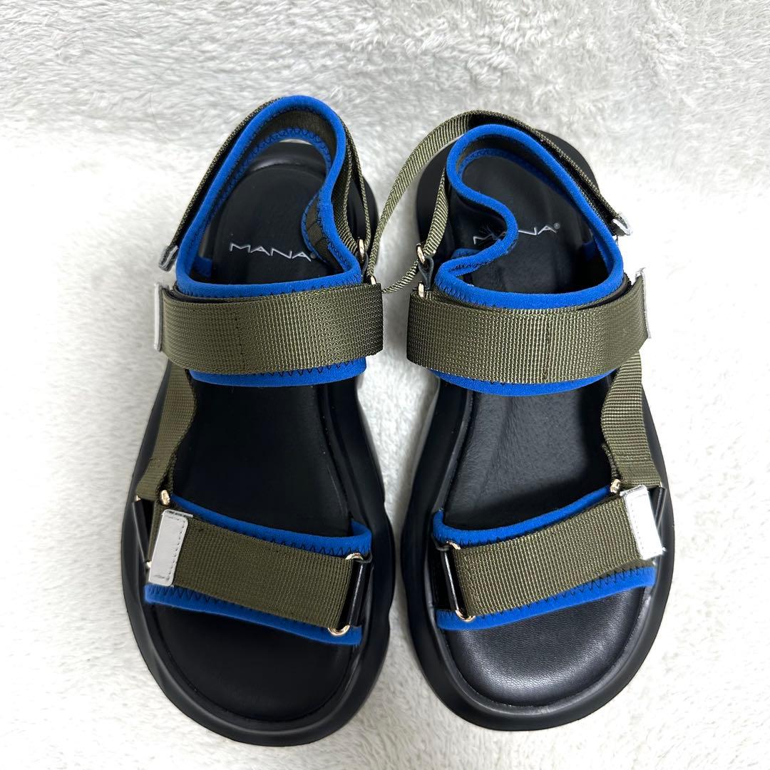 未使用品　MANA マナ　ベルクロサンダル　コンビ　バイカラー　スポーツサンダル