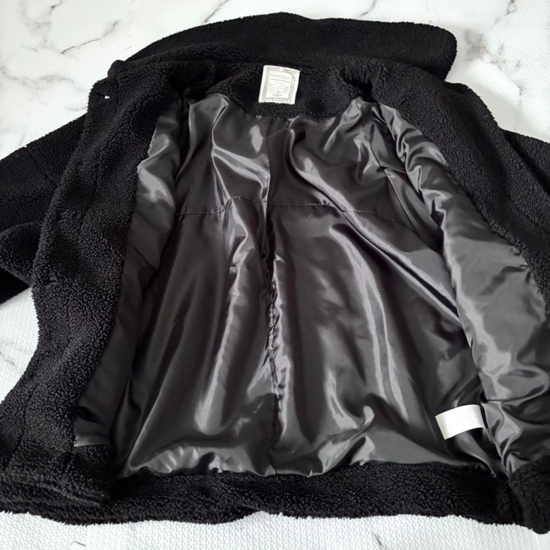 BEARDSLEY ボアブルゾン　ブラック　ビアズリー　洗える　黒色　アウター