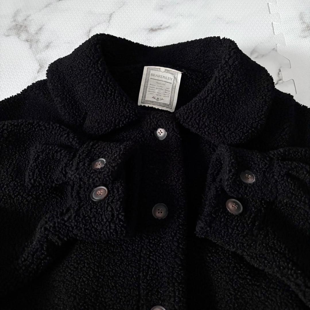 BEARDSLEY ボアブルゾン　ブラック　ビアズリー　洗える　黒色　アウター