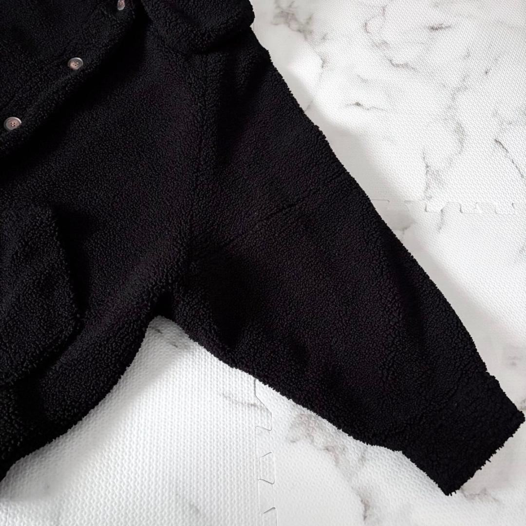 BEARDSLEY ボアブルゾン　ブラック　ビアズリー　洗える　黒色　アウター