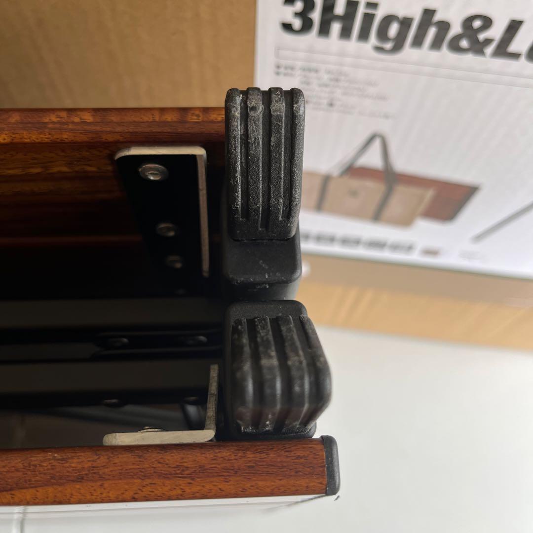 【オガワ】ogawa 木目調テーブル 3High&Low Table III