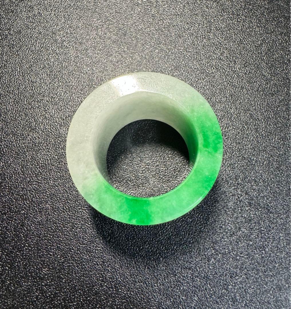 翡翠 本翡翠　 清時代 中国古美術骨董 板指　親指輪　時代物 お守り