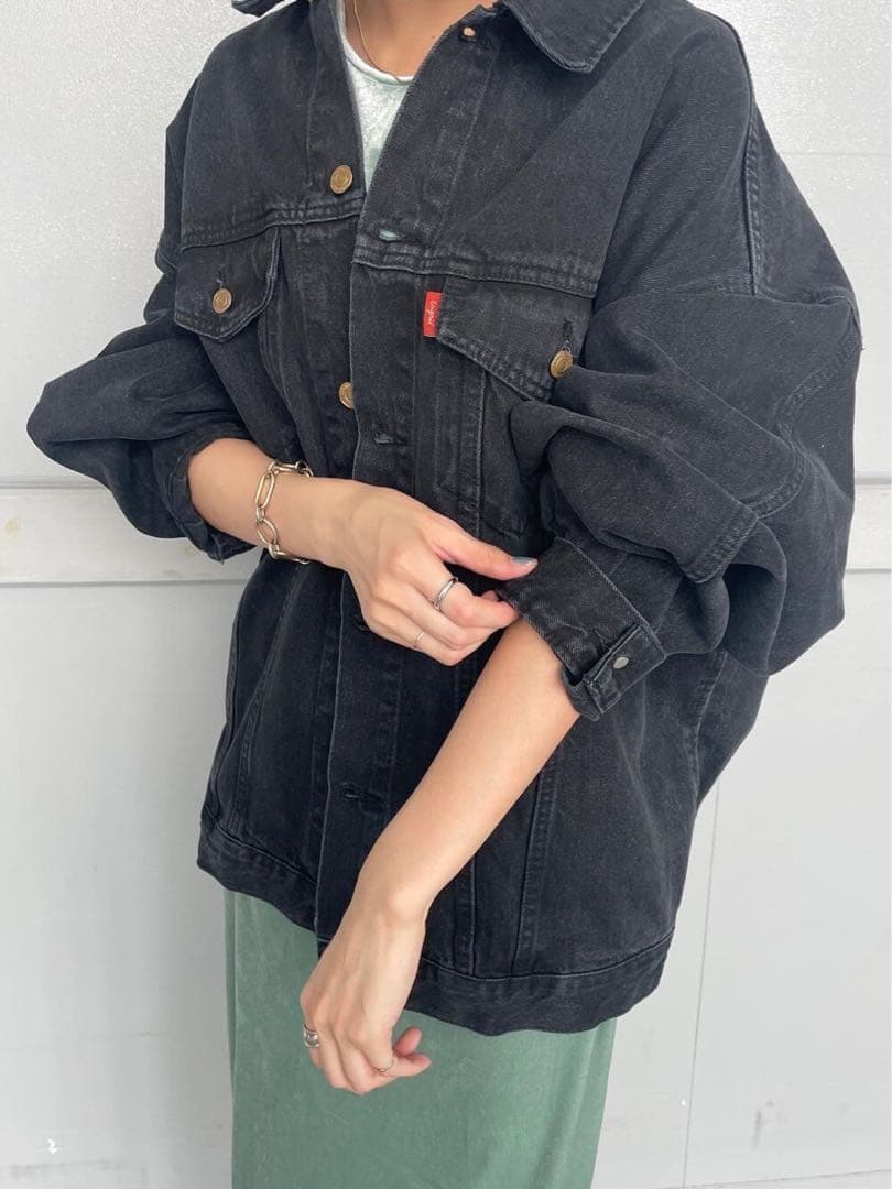 美品❣️Ungrid ビッグシルエットデニムジャケット　ブラック　黒　アングリット