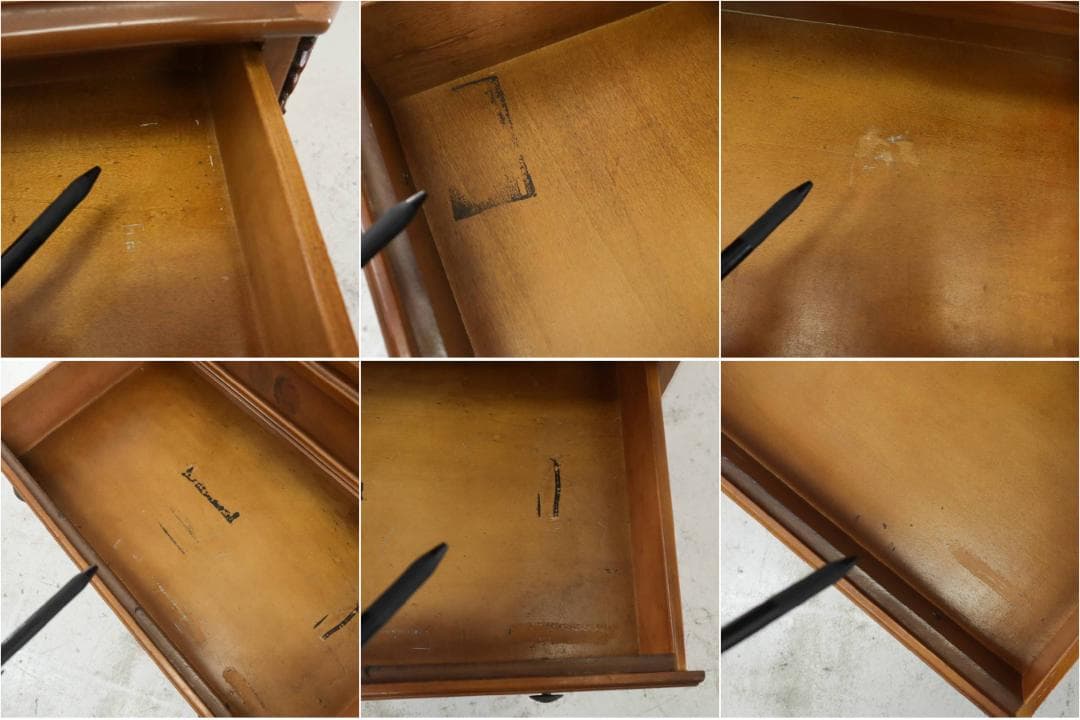 イタリア製 象嵌装飾 猫脚 5段チェスト 引き出し タンス クラシカル家具