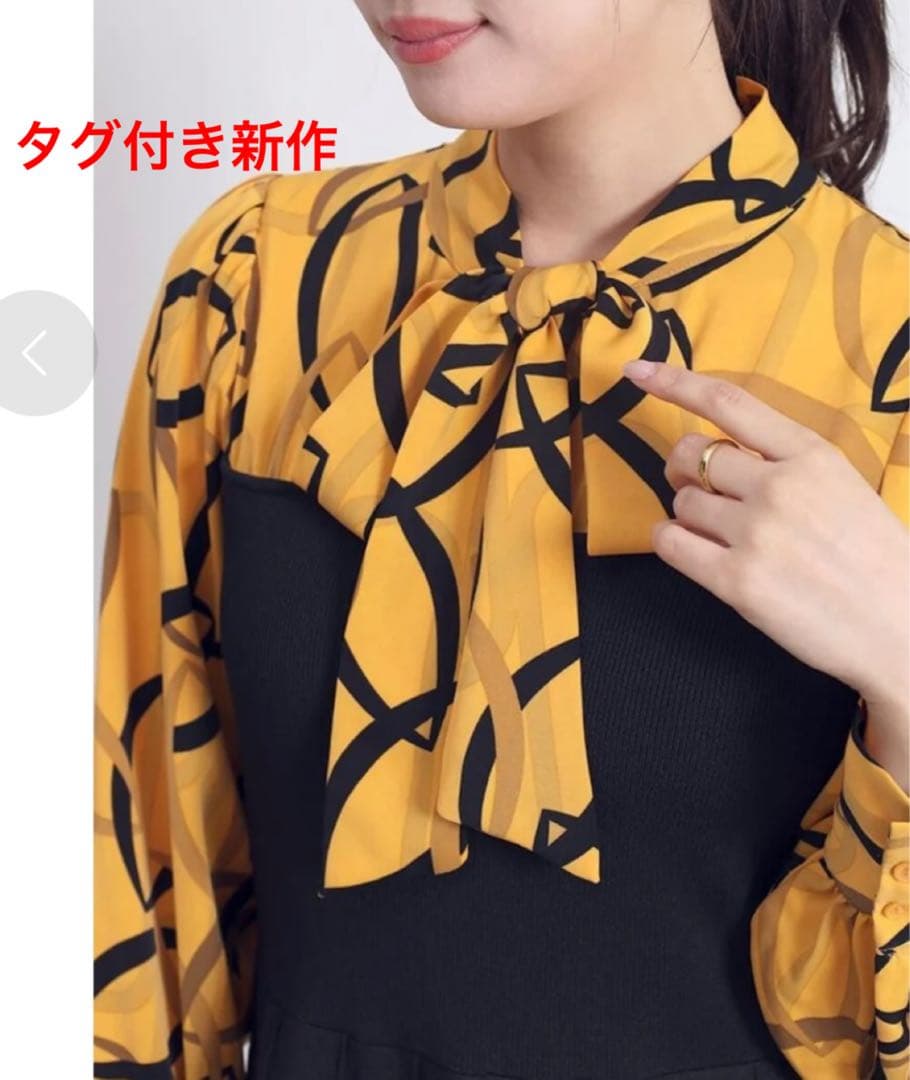 ❤️タグ付き新作　2.6万円　異素材ドッキングワンピース／アナイ　ロートレアモン