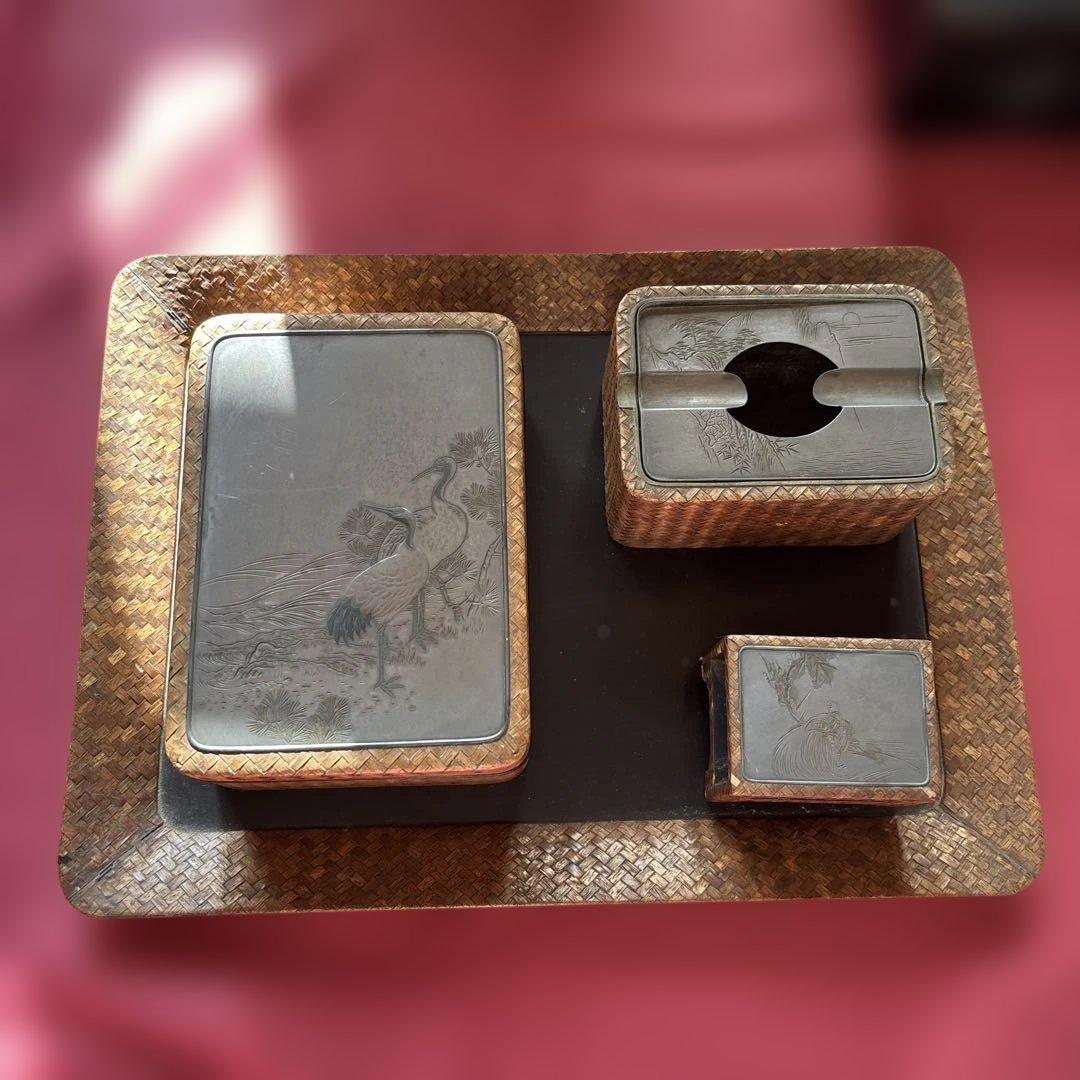 煙草盆 喫煙具一式 煙草入/灰皿/燐寸入