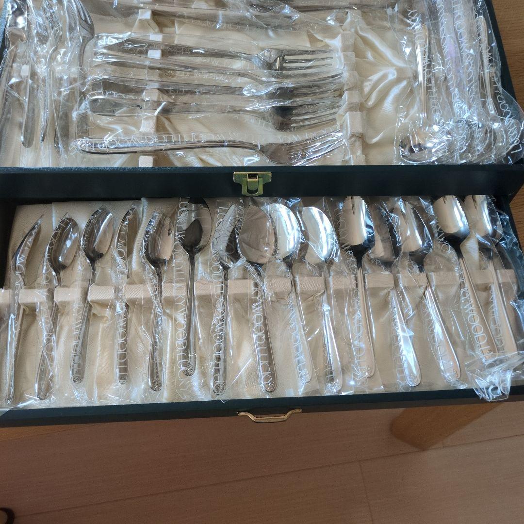 もりラッキーウッド8種40点ステンレス製カトラリーセット