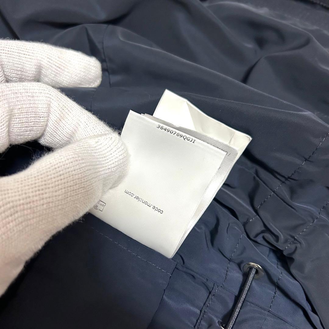 美品　ジャパン代理店表記有　MONCLER スプリングコート　ネイビー　2 M