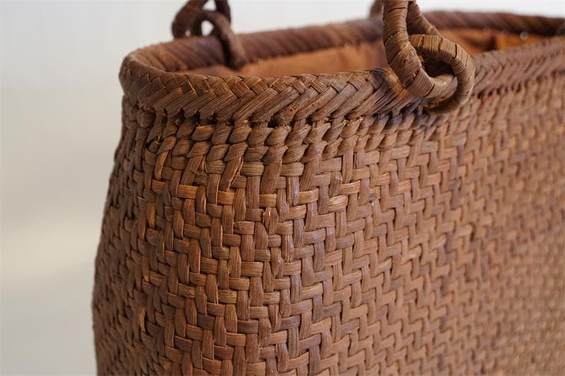 山葡萄　籠　カゴ　かごバック　やまぶどう 細ひご 中布と内ポケット付き