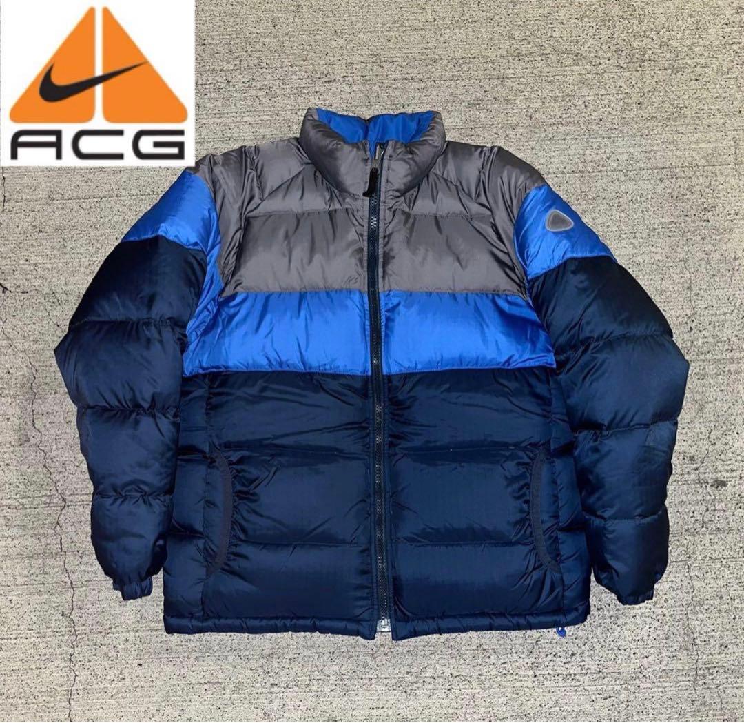 Nike ACG リバーシブルダウンジャケット ネイビー/グレー/ブルー　y2k