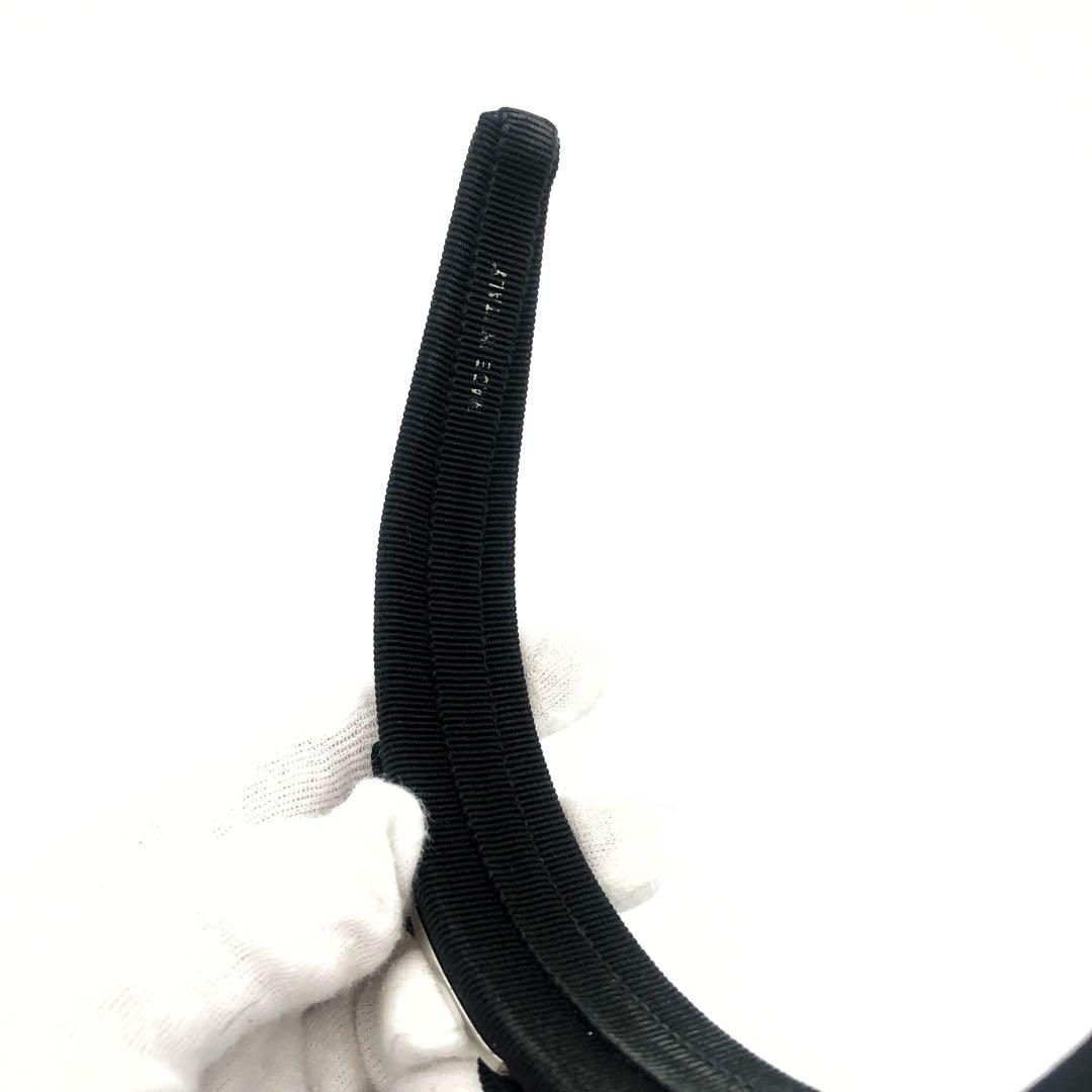 極美品✨フェラガモ カチューシャ　ヴァラリボン　ビジュー ブラック