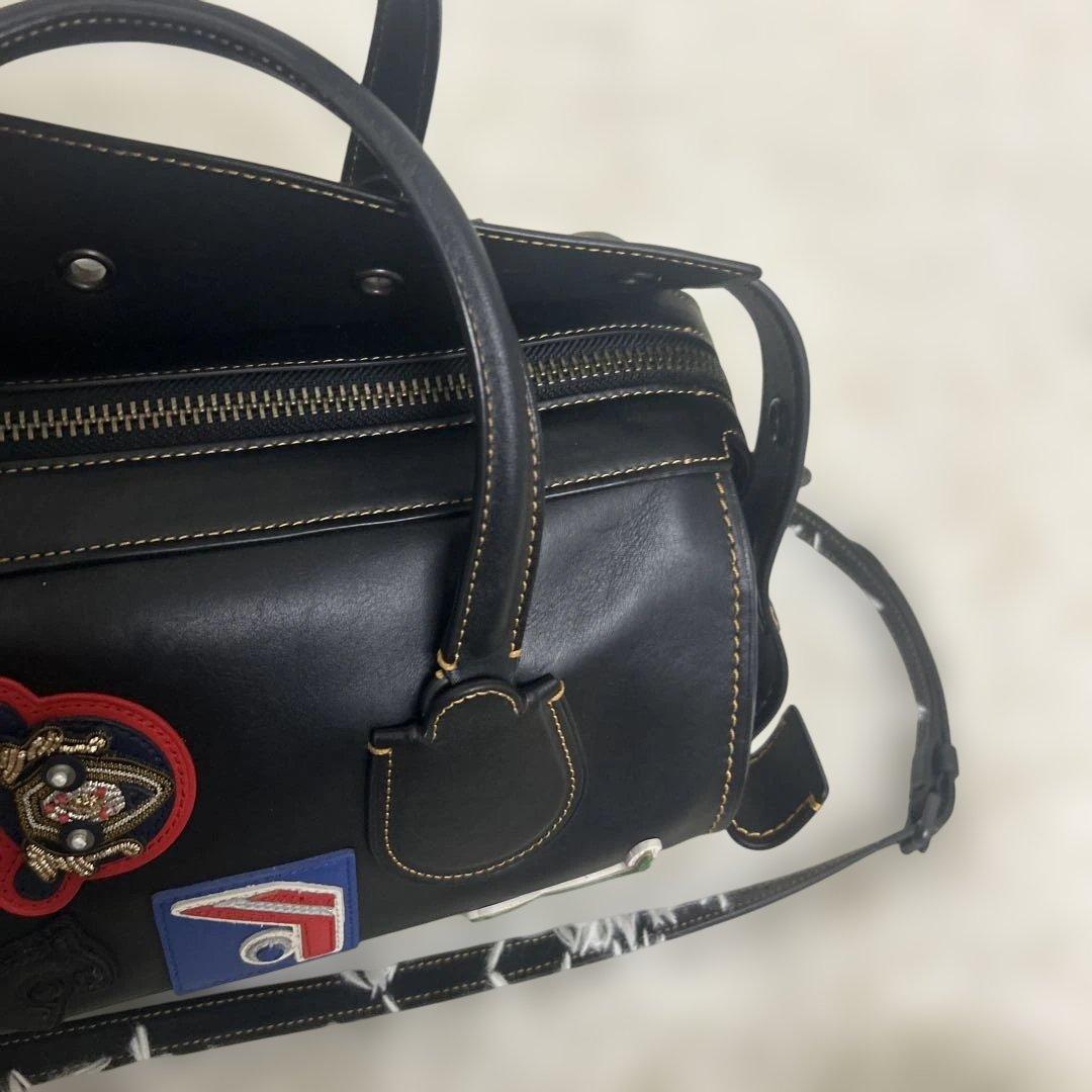 【未使用級】COACH 2way ショルダー ハンドバッグ クラブタン　ワッペン