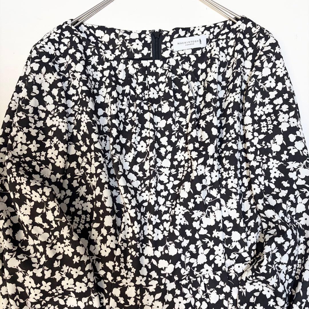 近年モデル♡マッキントッシュロンドン 花柄ロングワンピース フレア 長袖 38