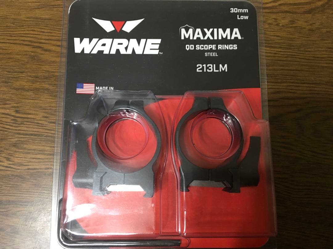 WARNE MAXIMA 30mm QDスコープリング 射撃用　ライフル