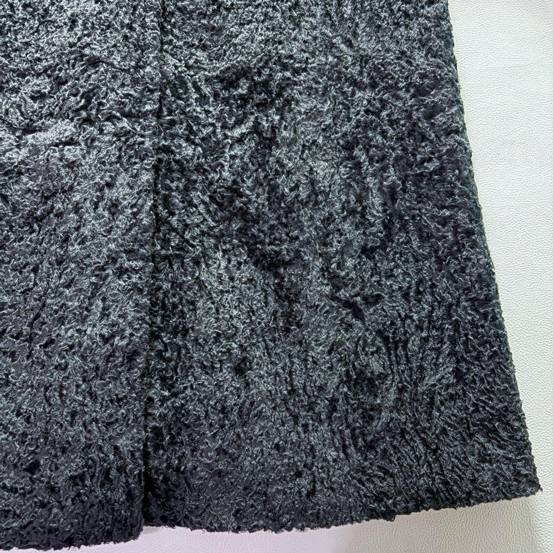 岐阜毛被チベットラム×ミンクファー マキシ丈ロングコート シルク混 身幅2Way