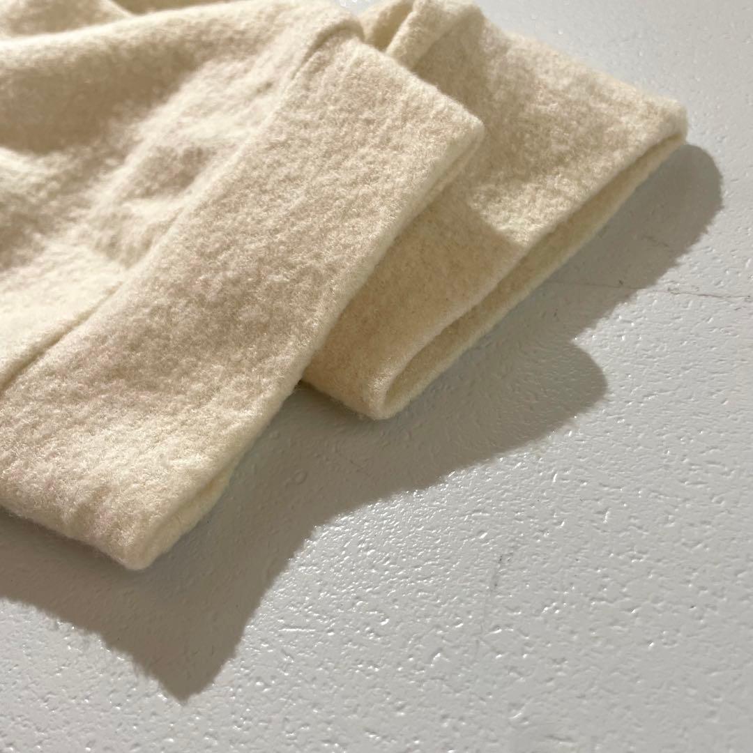 入手困難✨ エルマンノシェルビーノ パーカー ラムウール素材 レース生地 白色系