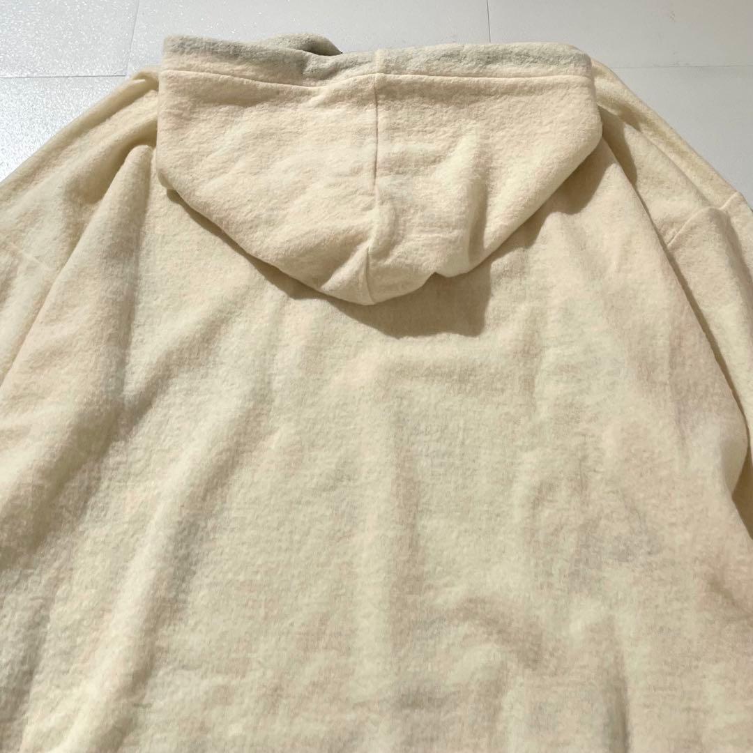 入手困難✨ エルマンノシェルビーノ パーカー ラムウール素材 レース生地 白色系