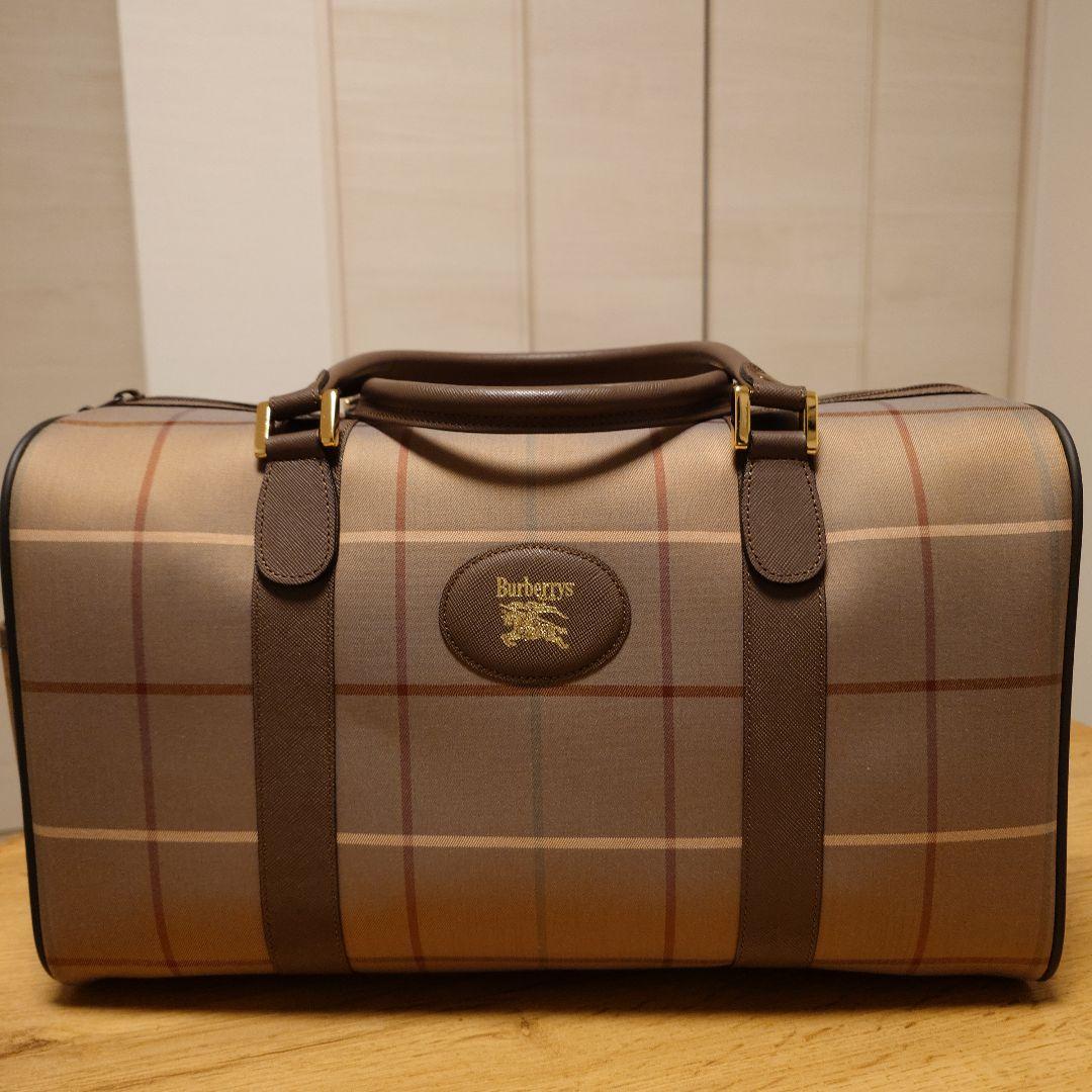 Burberry　未使用品 チェック柄 ボストンバッグ　ヴィンテージ