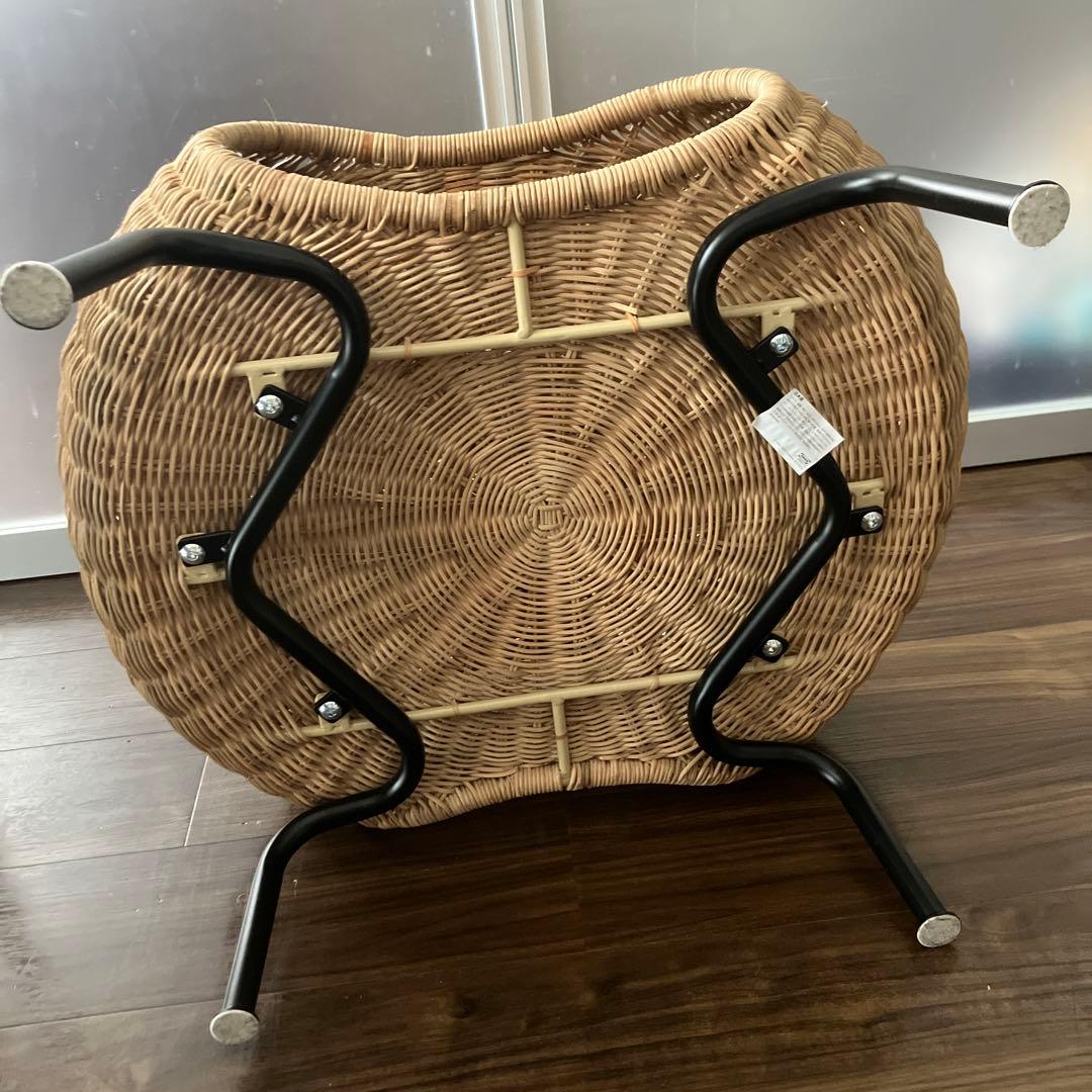 IKEA GAMLEHULT ガムレフルト　オットマン 収納付き,籐/チャコール