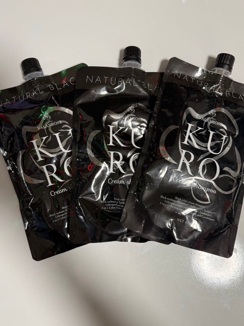 KURO ナチュラルブラック クリームシャンプー 3個セット