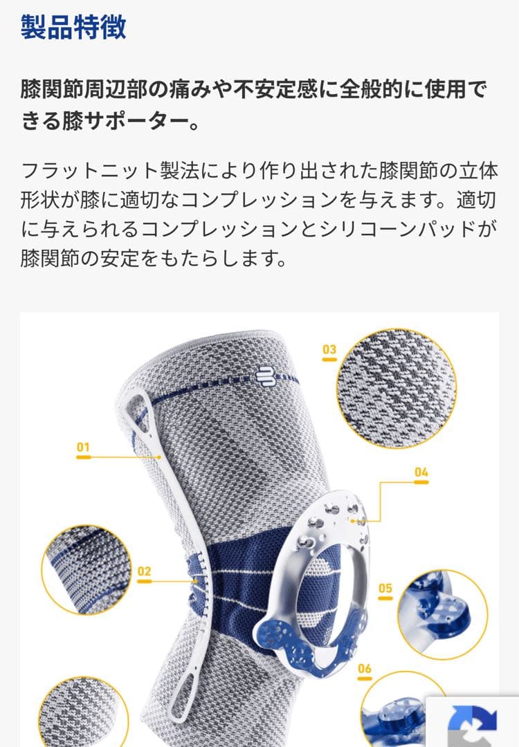 BAUERFEIND GenuTrain 膝用サポーター サイズ4