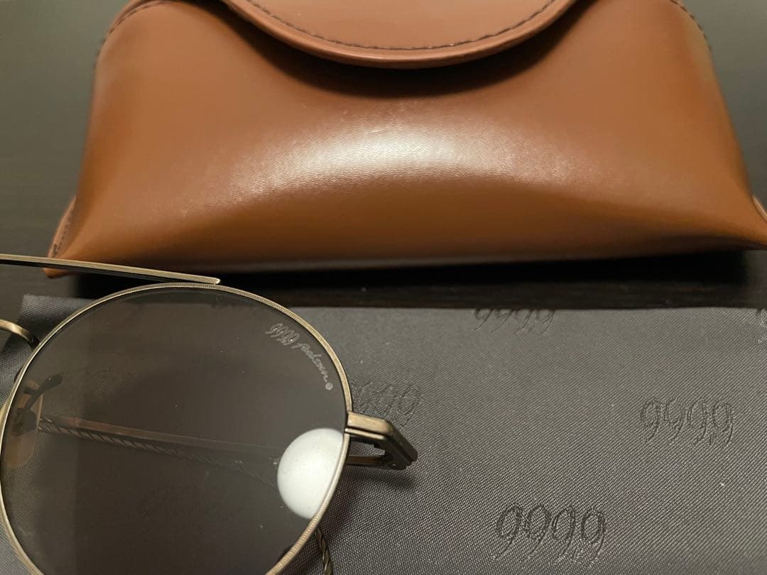 999.9 フォーナインズ feelsun ラウンドサングラス 純正ケース付き