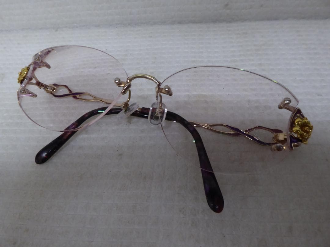 LEONARDレオナール K18刻印 度入り眼鏡 135 LEO16M D2-A